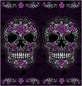 Facemasks - Floral Skull Facemask