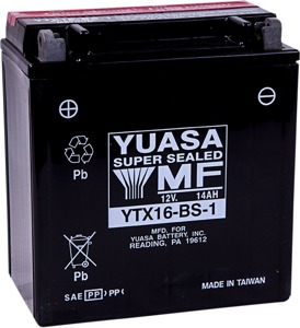 AGM Maintenance Free Battery YTX16-BS-1