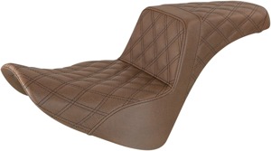 Step-Up Lattice Stitched 2-Up Seat Brown - For 18-20 FLDE FLHC