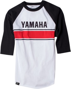 Men's Yamaha Vintage Baseball Tee - Yamaha Vint Bb Tee Whtblk Xl