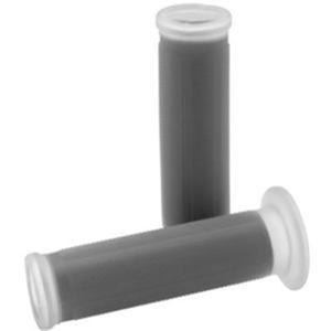 120mm Transparent Motorcycle Handlebar Grips - Grey / Clear