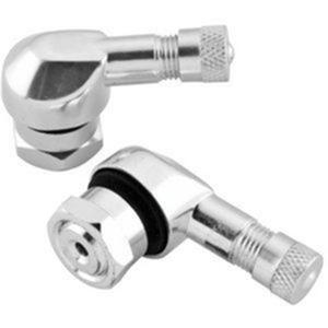 Motorcycle Valve Stems - 11.3mm Silver - Pair