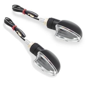 Ultra Small Mini Marker Light V Shaped - Clear Lens - Black Housing