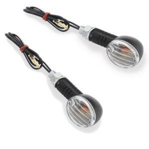 Mini Stalk Marker Light Round - Clear Lens - Black Housing