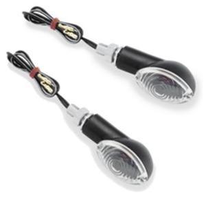 Mini Stalk Marker Light Oval - Clear Lens - Black Housing