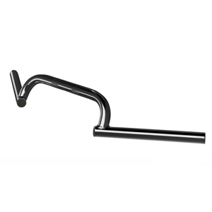 Clubman Bar Handlebars - Low Black 1.00" Dia. (slotted) 27.9W--5.31PB