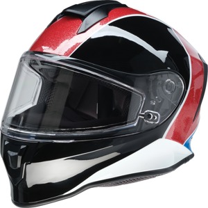 Z1R Youth Warrant Fresh Pow Snow Helmet - Large, Red - Youth full-face snow helmet in red, size L