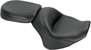 Touring Smooth Vinyl 2-Up Seat - Black - For 11-17 Yamaha XVS13 Stryker