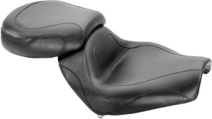 Sport Touring Plain Vinyl 2-Up Seat - Black - For Vulcan Marauder M95