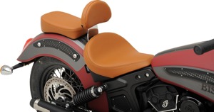 Half-Moon Smooth 5-3/4" Backrest Pad Brown - For 15-20 Indian Scout