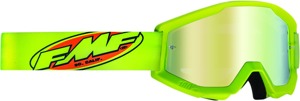 FMF PowerCore Core Goggles Yellow Mirror Gold Lens - Anti-fog goggles with mirrored gold lens