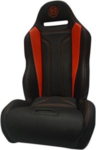 Performance Double T Solo Seat Black/Deep Orange - Maverick X3 Turbo R