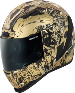 ICON Airform Guardian Helmet Gold M - Full face helmet with Dropshield