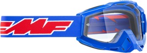 FMF PowerBomb Rocket Goggles Blue Clear Lens - Clear lens goggles with blue frame