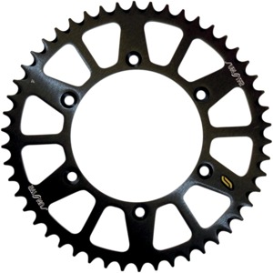 Works Triplestar Aluminum Rear Sprocket 50T - Black - For DRZ400 E/S/SM, KLX400, RM 125/250, RMZ250/450