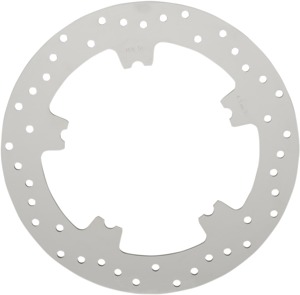 Polished Drilled Front Brake Rotor 300mm - Dyna V-Rod