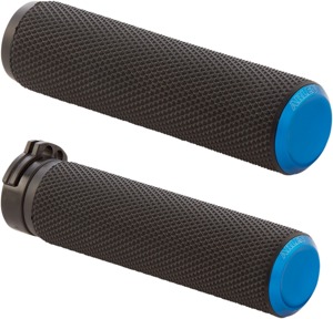 Knurled Grips - Knurled Rubber Grips Cbl Blue