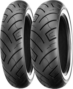 130/90B16 73H Front & 170/80B15 77H Rear 777 White Wall Reinforced Tires Set