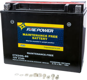 Maintenance Free Sealed Battery - Replaces YTX24HL-BS