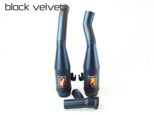 Black Velvet GP Dual Slip On Exhaust - For 05-13 KTM 990 Super Duke