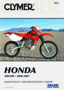 Shop Repair & Service Manual - Soft Cover - For 2000-2007 Honda XR650R