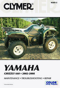 Shop Repair & Service Manual - Soft Cover - For 2002-2008 Yamaha Grizzly 660