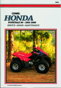 Shop Repair & Service Manual - Soft Cover - For 1993-2000 Honda FourTrax 90