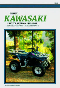 Shop Repair & Service Manual - Soft Cover - For 1995-1999 Kawasaki Lakota KEF300