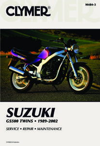 Shop Repair & Service Manual - Soft Cover - For 1989-2002 Suzuki GS500E