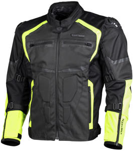 Hyper-Tec Armored Motorcycle Riding Jacket HiViz/Gunmetal Large