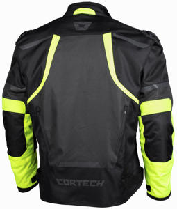 Hyper-Tec Armored Motorcycle Riding Jacket HiViz/Gunmetal Small