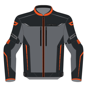 Men's Aero-Tec Armored Riding Jacket Gunmetal/Orange Large