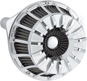 15-Spoke Inverted Series Air Cleaner Kits - 15 Spoke Inverted Sucker Chr