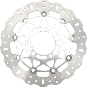 Polished Pro-Lite Floating Front Brake Rotor - For ZX6 ZX10 Z1000