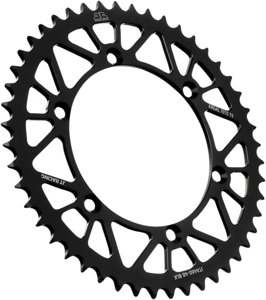 Black Aluminum Rear Sprocket - 48 Teeth 520 Pitch