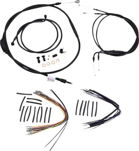 Extended Black Control Cable Kit - 16" tall bars