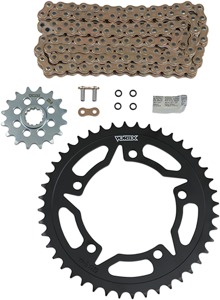 V3 Chain & Sprocket Kit Gold SX Chain 520 16/44 Black Steel - For 15-18 Suzuki GSX-S750/Z