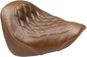 Tripper Diamond Synthetic Leather Brown Solo Seat - For 18-19 HD FXFB