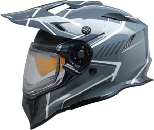 Z1R Range Rotor Snow Electric Helmet XL White/Gray/Black - Dual sport snow helmet with electric shield