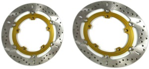 Floating Brake Rotor Front Set - For 10-15 Triumph Sprint GT/ST, Trophy SE Models