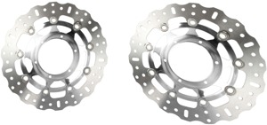 Polished Brake Rotor Front Set