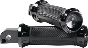 Footpegs Overdrive Passenger - Black Ano