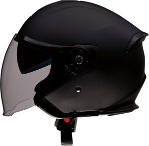 Road Max Solid Open Face Street Helmet Matte Black Small