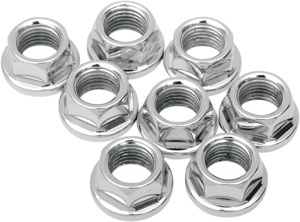 Hexed Chrome Cylinder Base Hardware Nut Kit - Cyl Base Nut Kit Chrome