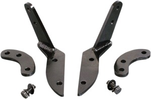 Adjustable Bolt-On Highway Bar Footpeg Mounts - Black - Spyder RT RTS