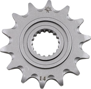 Front Steel Countershaft Sprocket Self Cleaning - 14 Tooth 520