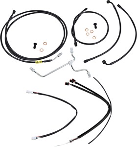 Extended Black Control Cable Kit for 14" Gorilla Bars