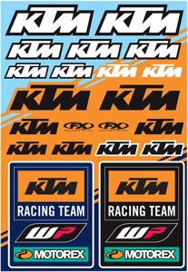 Universal Graphic Kits - Ktm Racing Sticker Sheet