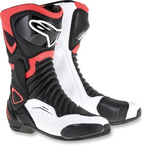 SMX-6v2 Vented Street Riding Boots Black/Red/White US 4