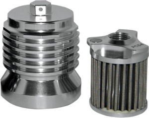 FLO Reusable Stainless Steel Spin On Polished Oil Filter